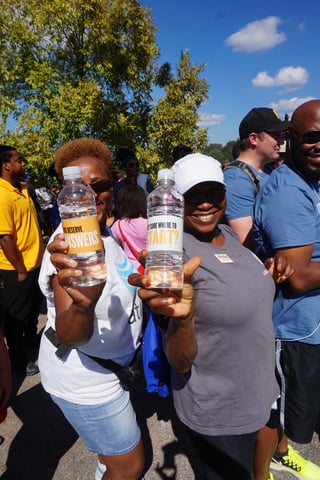 HIV Answers Branded Water Bottles at AIDS Walk Atlanta