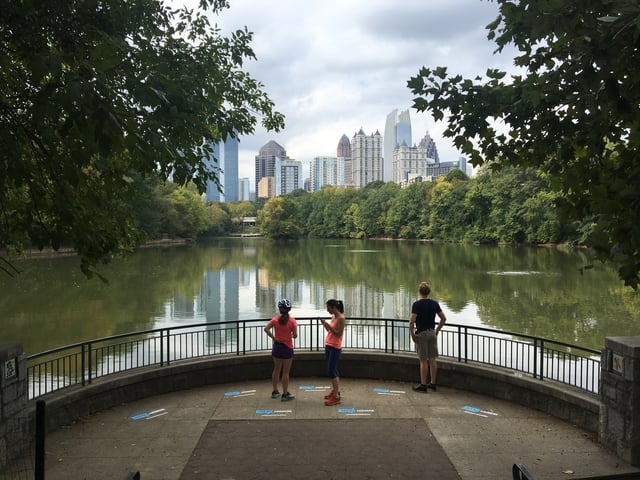 HIV Answers Chalk Stencils at Piedmont Park Atlanta