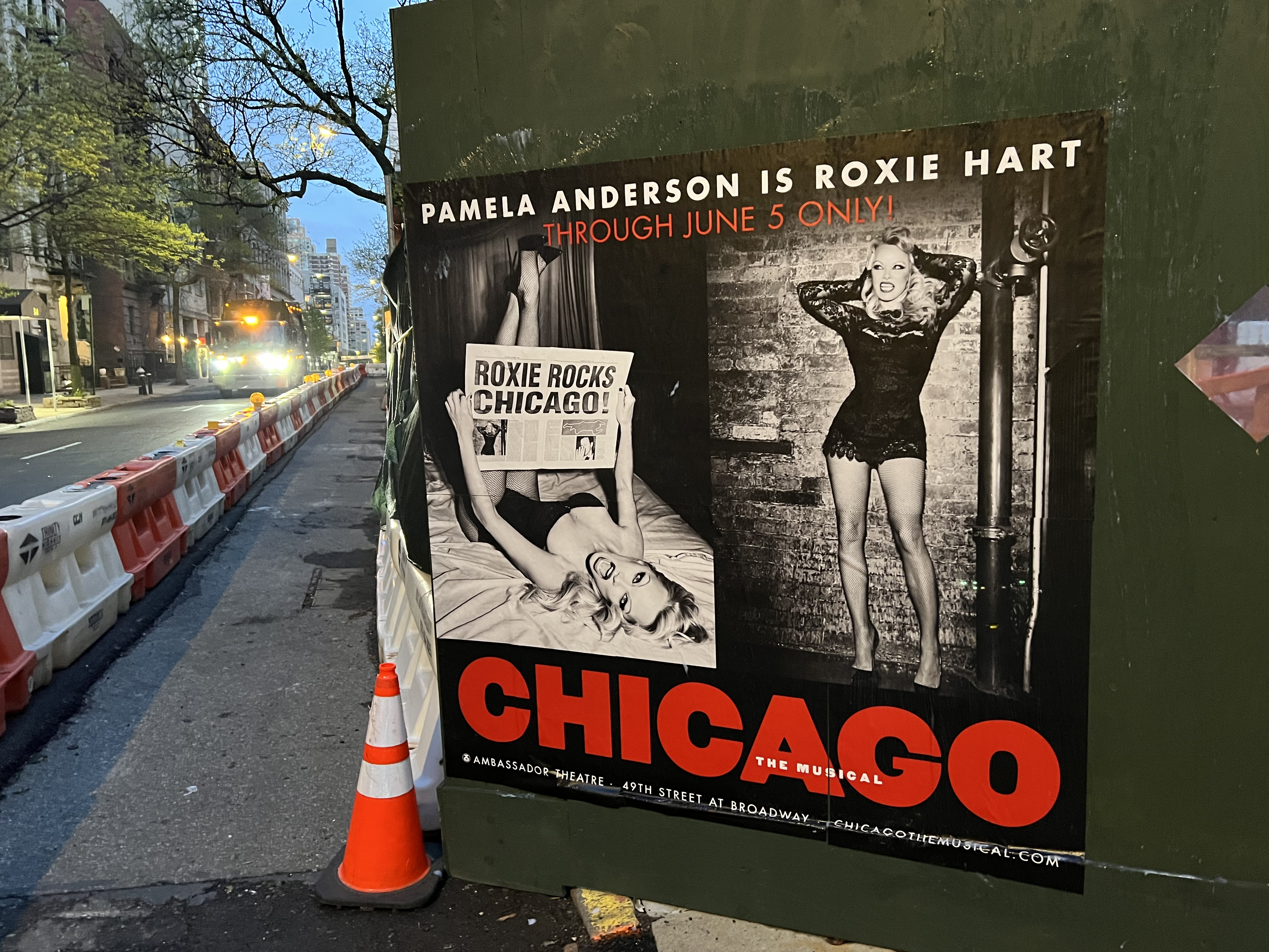 Chicago the Musical wild postings on Broadway