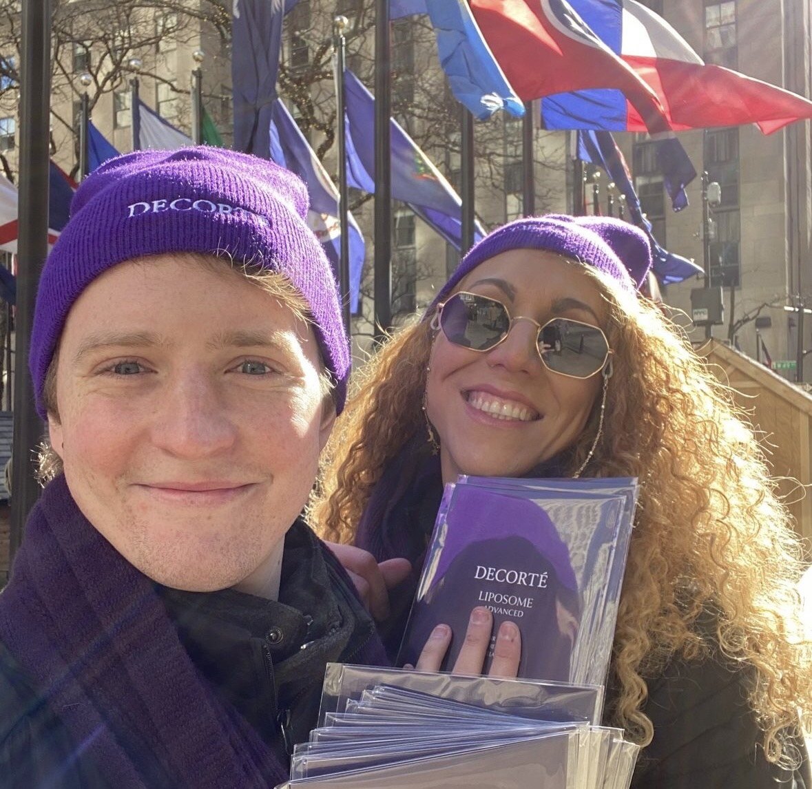 Brand ambassadors handing out samples